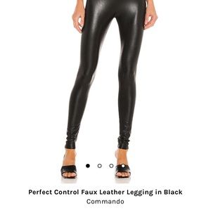 Commndo Faux Leather Leggings Black Size Small